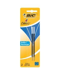 BIC 4 Couleurs Recharges pour Stylo-Bille Pointe Moyenne 