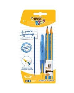 BIC Kids Kit d'Apprentissage de 5 Produits d'Ecriture -  1 Stylo-Bille/1 Recharge/2 Crayons à Papier/1 Gomme