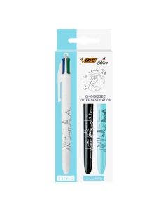 BIC 4 Couleurs Customize Me Travel - 1 stylo bille + 2 corps
