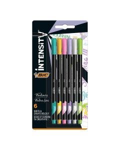 Assorted Colours BIC Intensity Set of Felt-Tip Pens with Fine and Medium Tips Gift Box 
