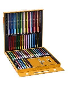 BIC Kids Activity Case - 24 Colouring Pencils/24 Felt Pens/16 Crayons/36 Colouring Stickers