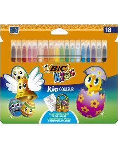 BIC Kids Kid Couleur Feutres de Coloriage à Pointe Moyenne Edition de Pâques - Couleurs Assorties