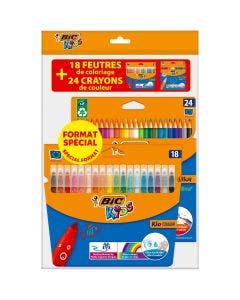 933964:Bic Kids feutres de coloriage Kid Couleur, Rainbow case de
