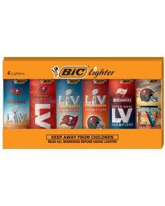 BIC Super Bowl LV Champions Series Lighters, Assorted, 6 Pack