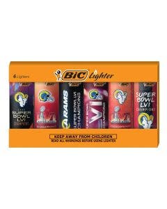 BIC Special Edition Super Bowl LVI Champions Series Lighters, Assorted 6-Pack