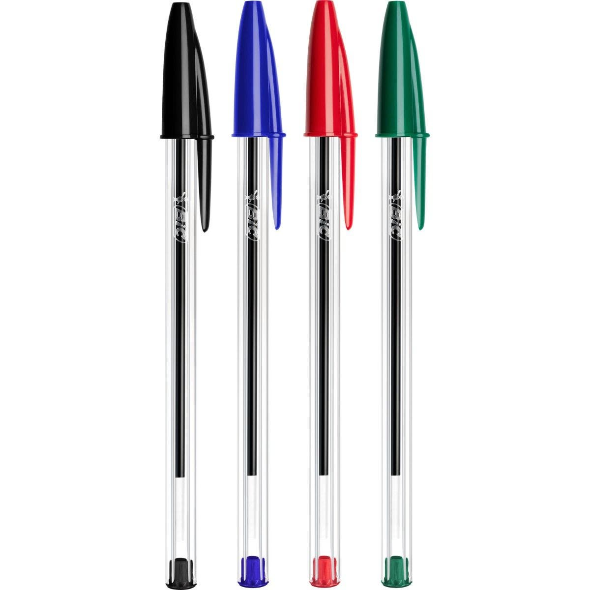 BIC Cristal Original Ballpoint Pens Medium Point 1.0 mm Assorted Colours Pouch of 15+5 