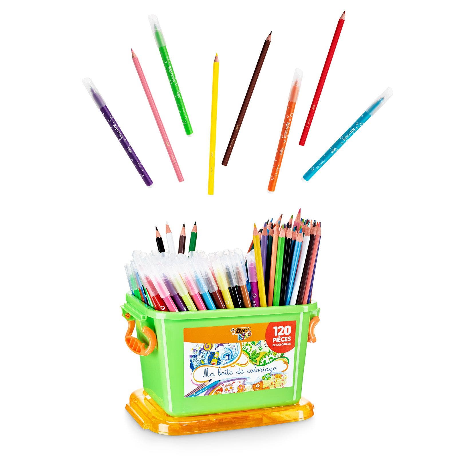 Achetez BIC Kids Evolution ECOlutions Crayons de Couleur - Coloris  Assortis, Etui Carton de 12 pas c..