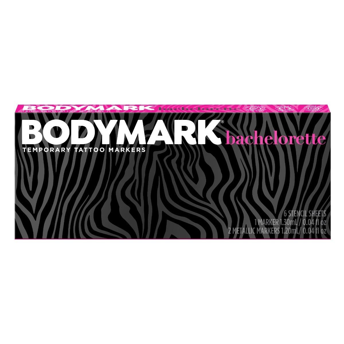 Bic BodyMark Temporary Tattoo Markers, black, 0.07 Fl Oz 1