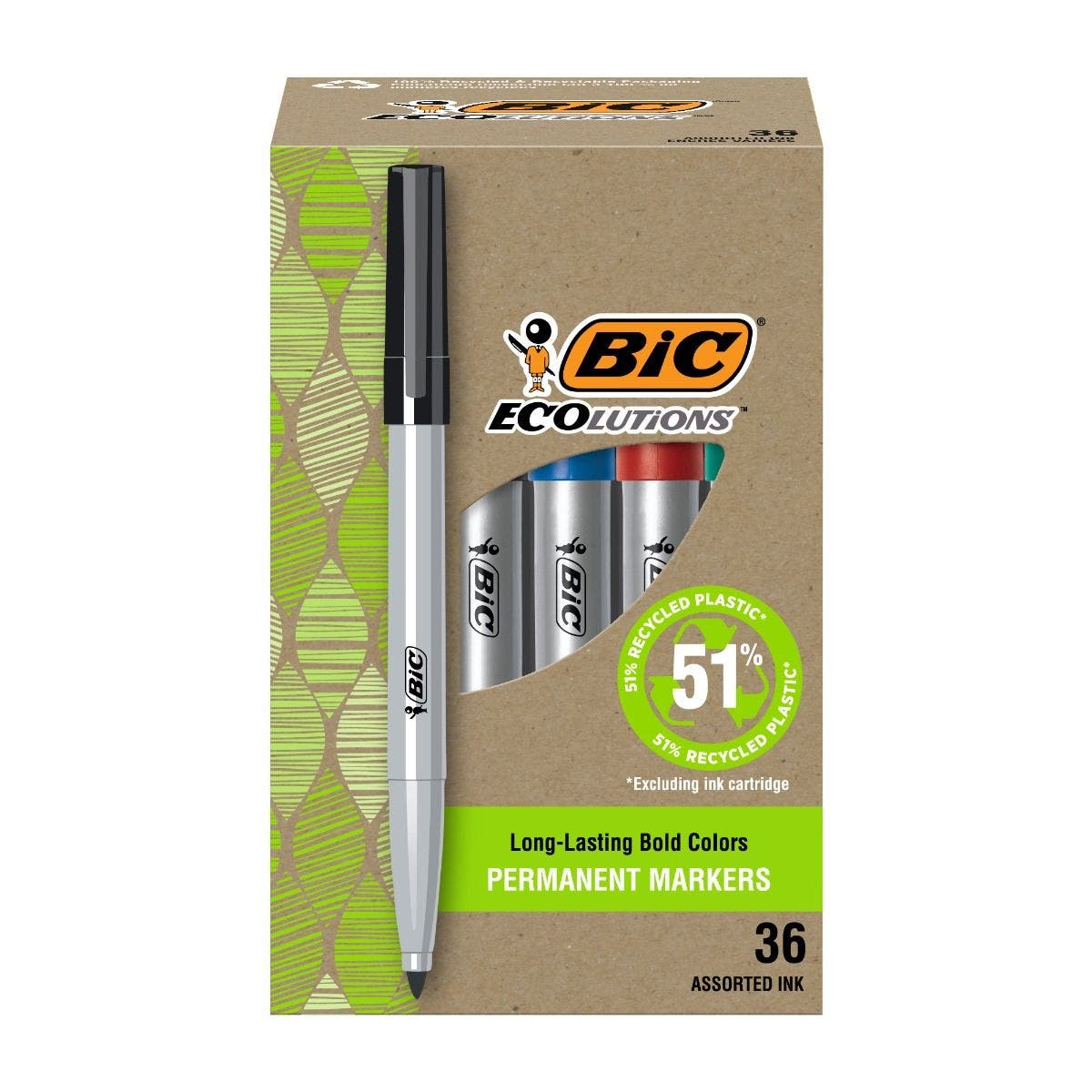 BodyMark by BIC 36911 Temporary Tattoo Colored Brush Tip Markers - 3 pack -  Hartmann Variety