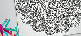 Mark your calendars and make someone’s birthday with printable color-yourself calendars & cards.