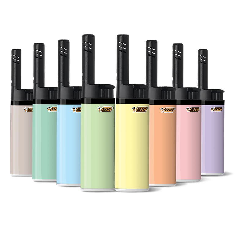 BIC EZ Reach lighters in soft and trendy pastel colors add a touch of color and personality to your home