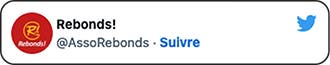 Suivre l'association Rebonds sur Twitter