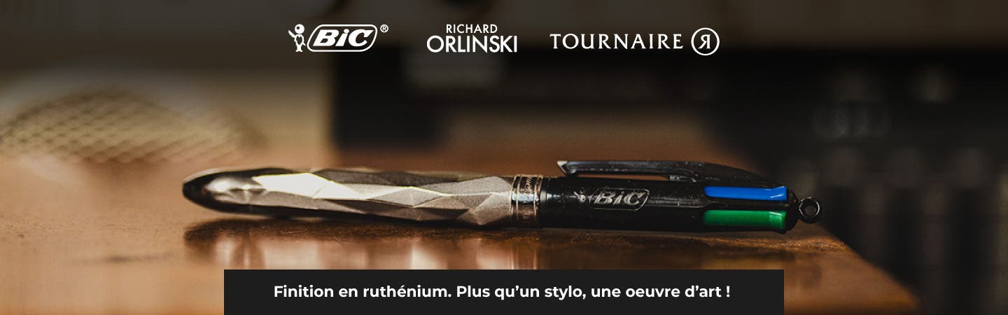 BIC 4 Couleurs BIC x Orlinski x Tournaire : Finition ruthénium 