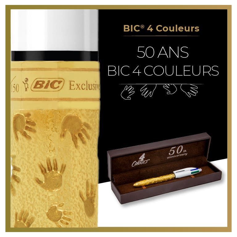 BIC 4 Couleurs Tournaire Anniversaire " 50 ans BIC 4 Couleurs" - Jaune