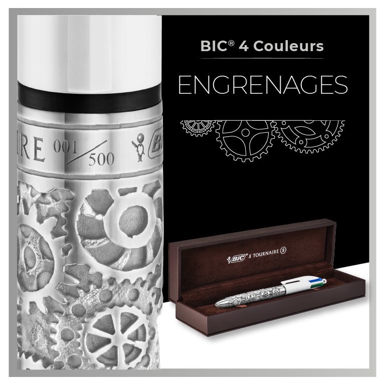 BIC 4 Couleurs Tournaire Engrenage - Blanc