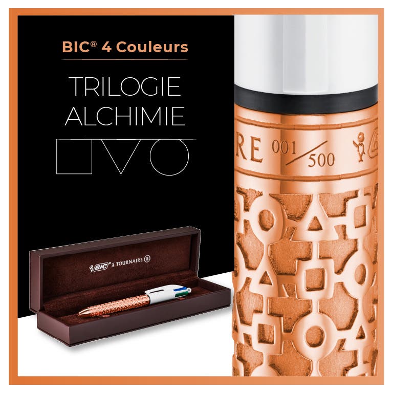 BIC 4 Couleurs Tournaire Triologie Alchimie - Rose