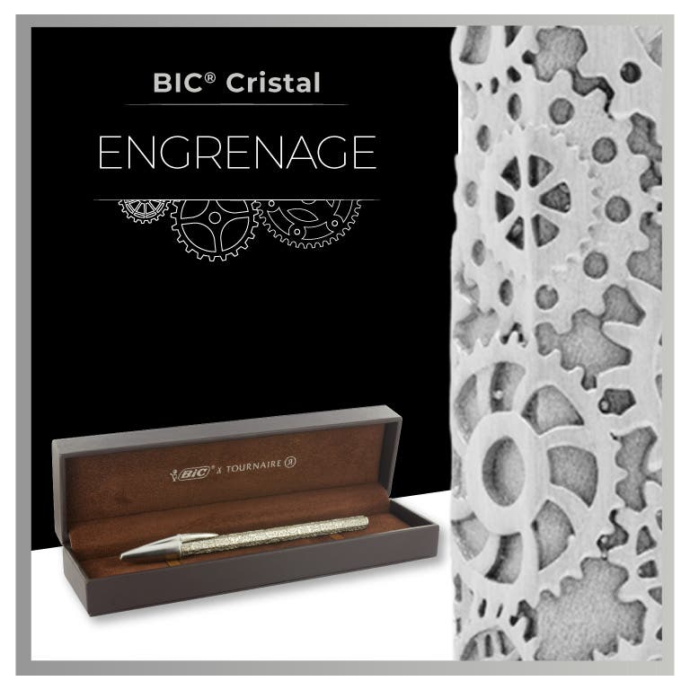 BIC Cristal Tournaire "Trilogie Alchimie" - Palladié blanc