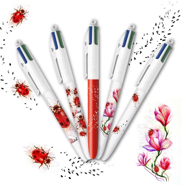 La collection BIC 4 Couleurs x Pauline Dutel – Coccinelle.