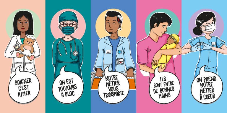 Décors de la collection solidaire "Aux côtés des soignants"