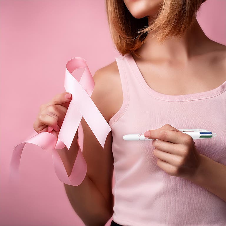 BIC 4 Couleurs Octobre Rose x Gustave Roussy - lutte contre le cancer du sein