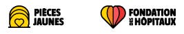 Logo Pièces jaunes et Fondation des hopitaux - BIC x Opération Pièces Jaunes