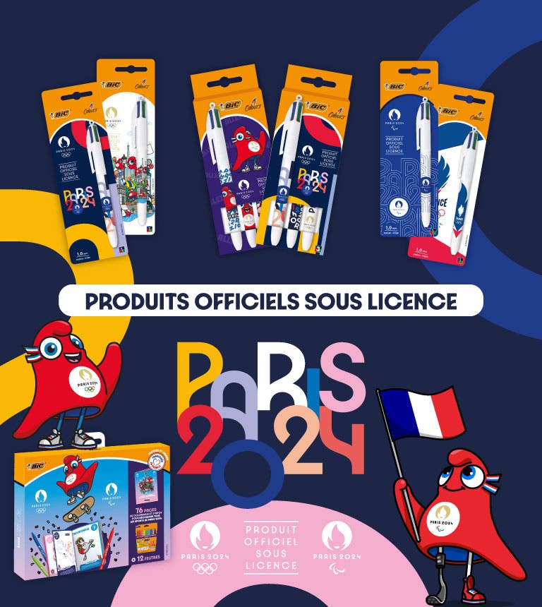 Produits Officiels Sous Licence Jeux Olympiques et Paralympiques de Paris 2024. 