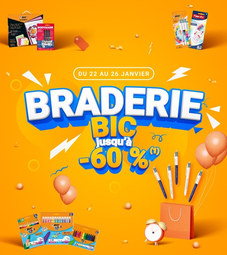 Braderie Bic - Jusqu'&agrave; -60%