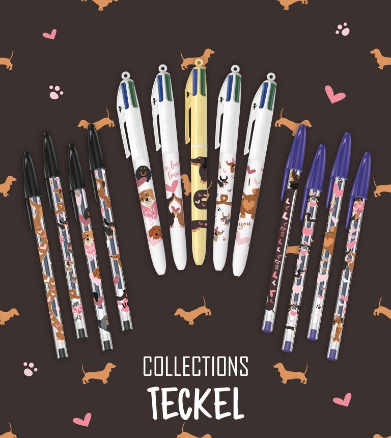 Collection BIC 4 Couleurs et BIC Cristal Teckel