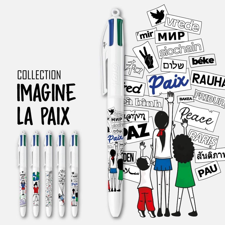 Collection BIC 4 Couleurs Imagine la Paix