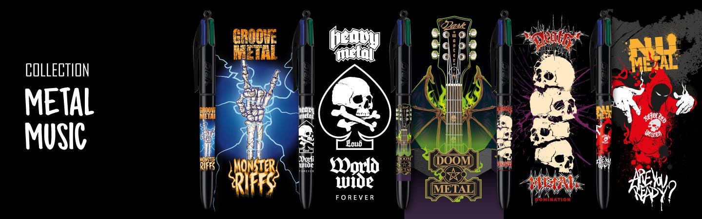 Collection BIC 4 Couleurs - Metal Music