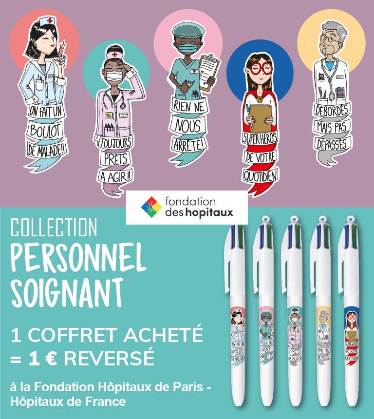 Collection Solidaire BIC 4 Couleurs Personnel Soignant