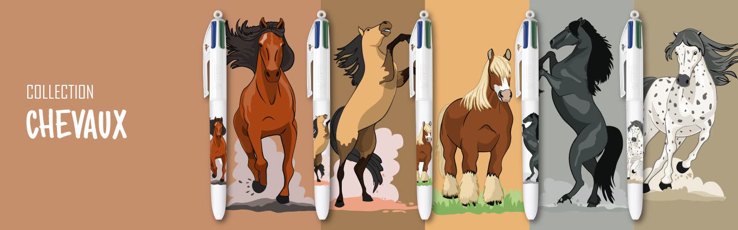 Collection BIC 4 Couleurs Chevaux