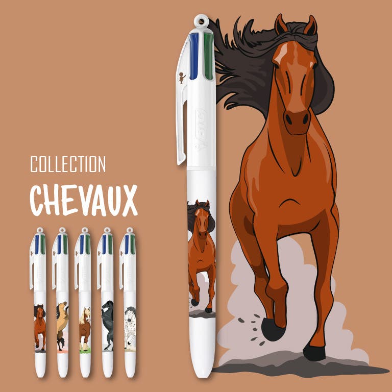 Collection BIC 4 Couleurs Chevaux