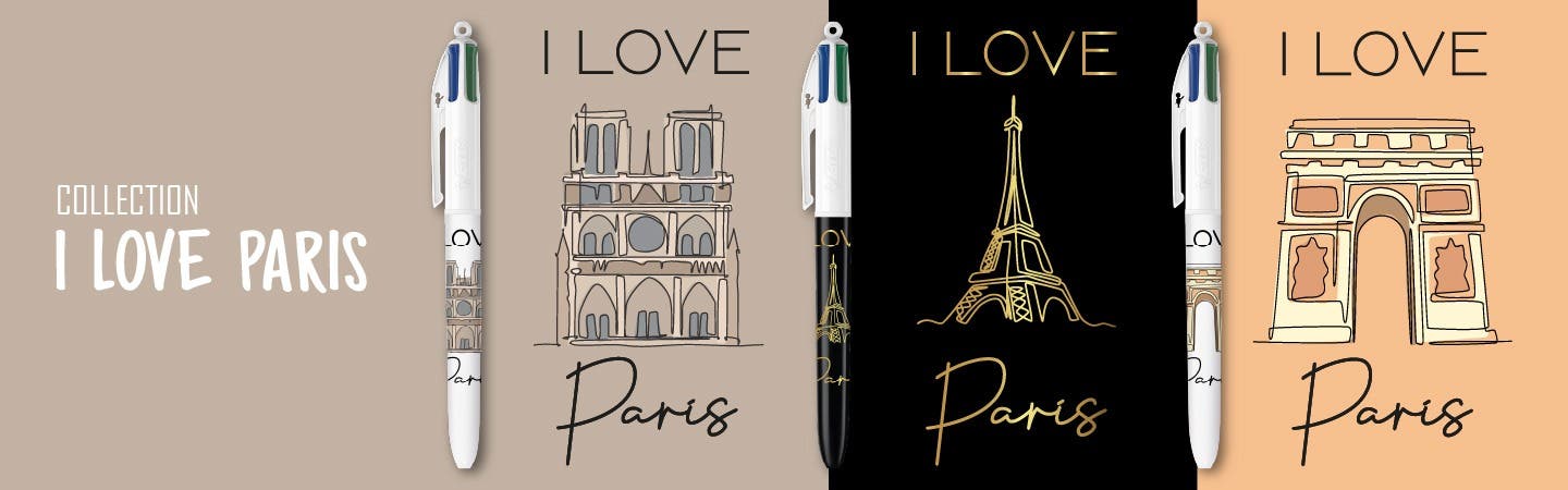 Collection BIC 4 Couleurs - I love Paris
