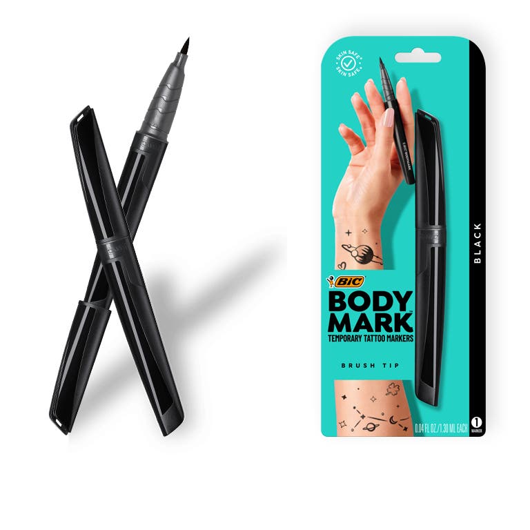 Single Pack  Discover the black brush tip marker to get started expressing yourself with body art.