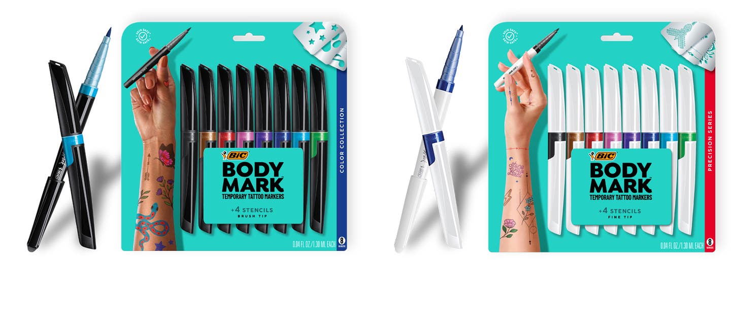 Brush Tip & Fine Tip Collection Packs  Discover 8 vibrant colors in these collection packs: black, brown, red, pink, purple, blue, light blue, and green. Available in both flexible brush tip markers for both fine or broad strokes, and fine tip markers for