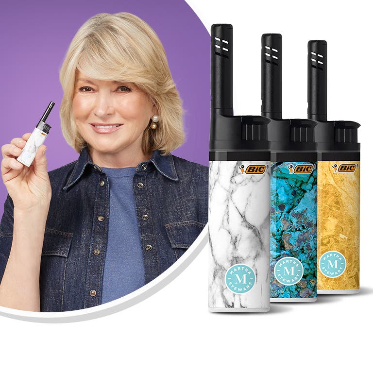 Martha Stewart Special Edition EZ Reach Lighter  Bring a touch of function and fashion into your home. Martha Stewart EZ Reach lighters feature different marble-inspired designs.