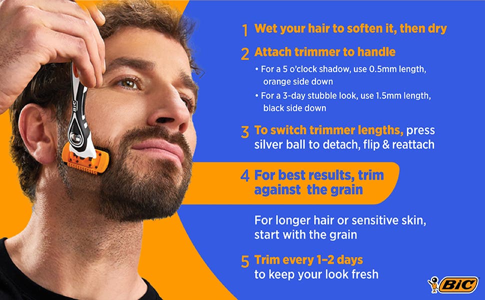 How to Use BIC Flex 5 Trim and Shave